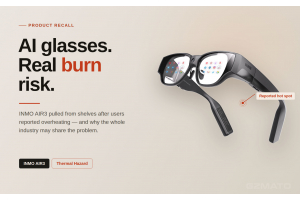 INMO AIR3 Recall: AI Glasses Burn Hazard Reveals Industry-Wide Thermal Challenge