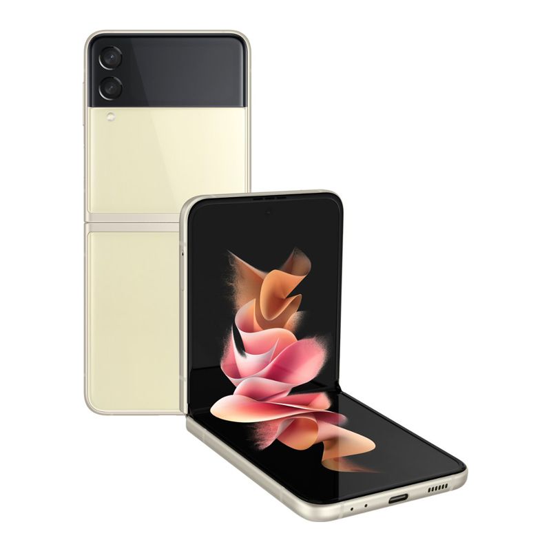 Samsung - Galaxy Z Flip3 5G 256GB Factory Unlocked Global Carrier Network - Cream