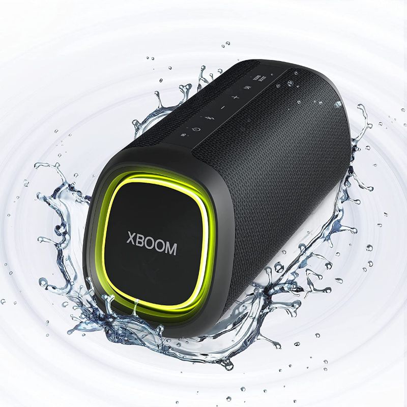 LG XBOOM Go Portable Bluetooth Speaker XG7QBK - LED Lighting and up to 24-Hour Battery, Black