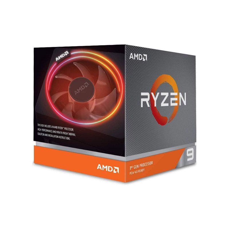 AMD Ryzen 9 3900X 3.8/4.6 GHz 12-core 24-thread unlocked desktop processor with Wraith Prism LED Cooler