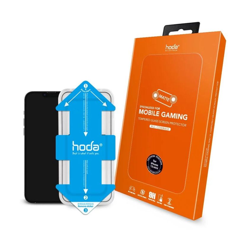 Hoda Anti-Glare (Matte) Glass Screen Protector 5.4"/6.1"/6.7" with Helper