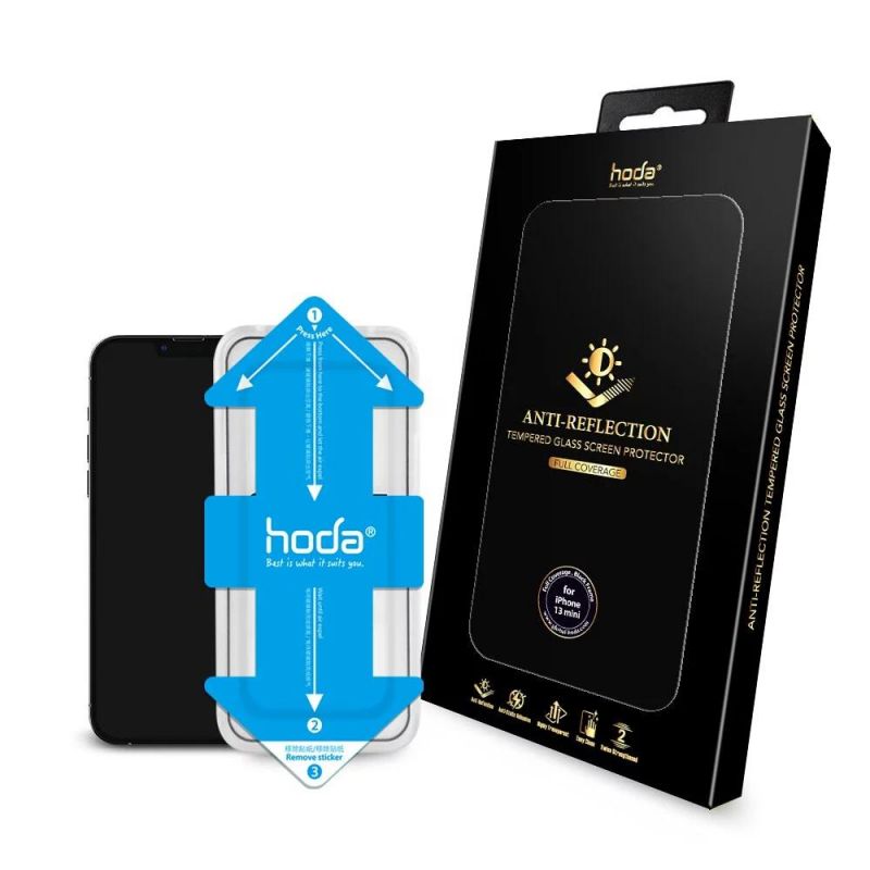 Hoda Anti-Reflection Full Coverage Glass Screen Glass Screen Protector 5.4"/ 6.1"/ 6.7" with Helper