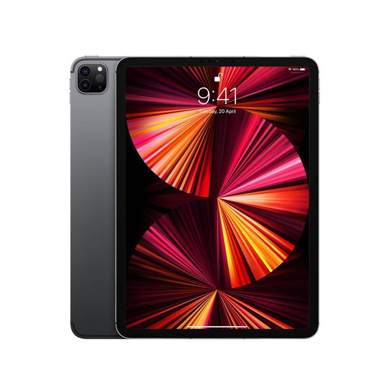NEW 2021 Apple 11-inch iPad Pro Wi-Fi + Cellular 5G M1 Chip Stunning Liquid Retina display with ProMotion-Space Gray-128GB-Wi-Fi + Cellular
