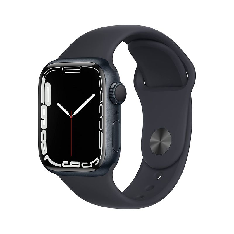 Apple Watch Series 7 Aluminum with Sport Band-Midnight-GPS-45mm