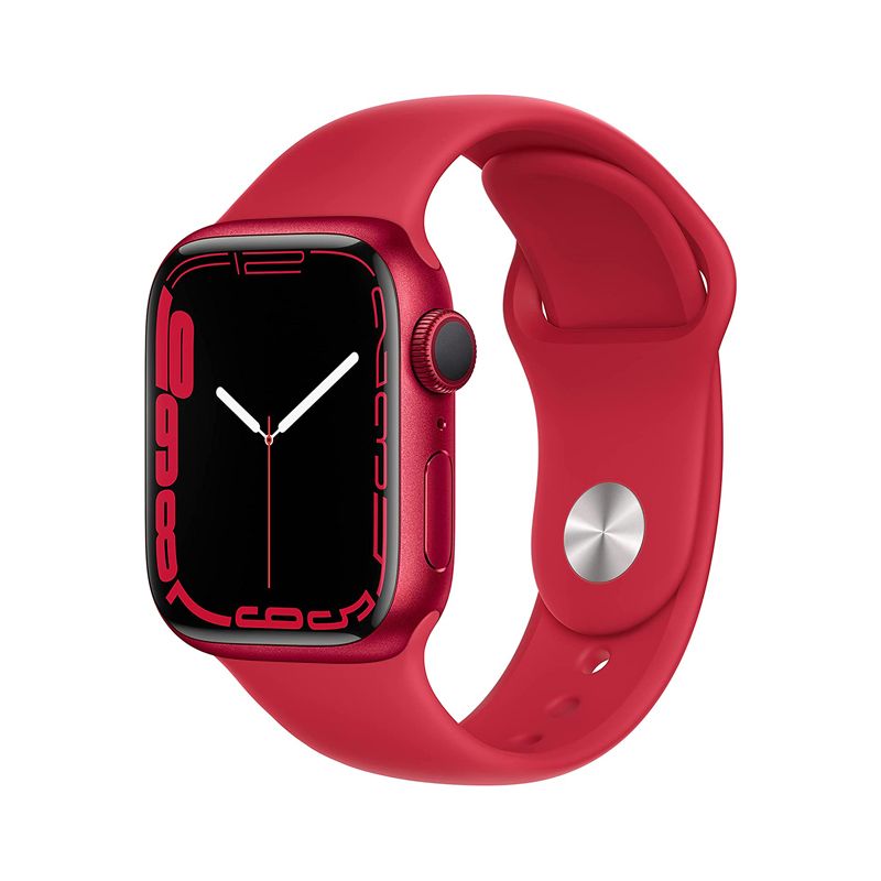 Apple Watch Series 7 Aluminum with Sport Band-Red-GPS-45mm