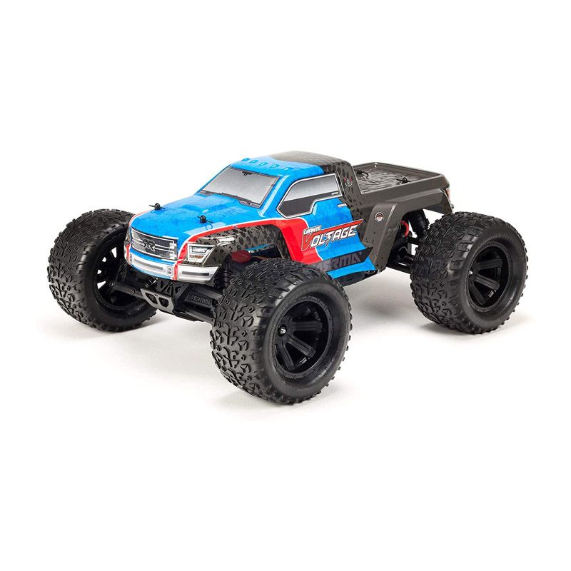 ARRMA RC Monster Truck: 1/10 Granite Voltage MEGA 2WD SRS RTR with 2.4GHz Radio | 1800mAh 6C NiMH Battery | Charger | 1:10 Scale (Blue/Black), ARA102727T2