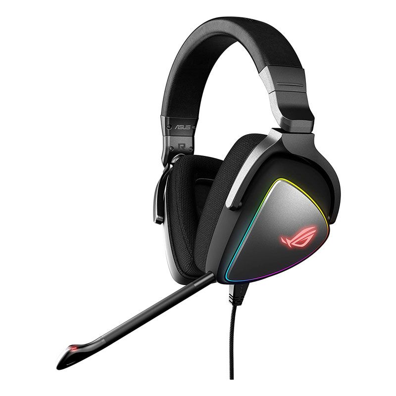 ASUS Gaming Headset ROG DELTA | Headset with Mic and Hi-Res ESS Quad-DAC | Compatible Gaming Headphones for PC, Mac, PS4, Xbox One | Aura Sync RGB Lighting