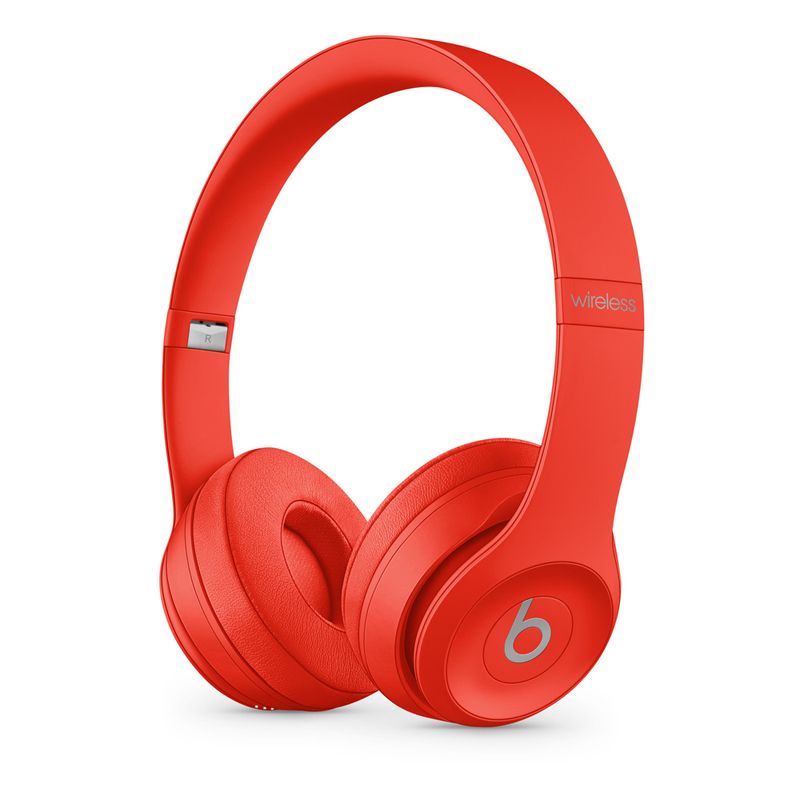 Beats Solo 3 Wireless On-Ear Headphones - Apple W1 Headphone Chip, Class 1 Bluetooth, 40 Hours of Listening Time, Built-in Microphone - -Red