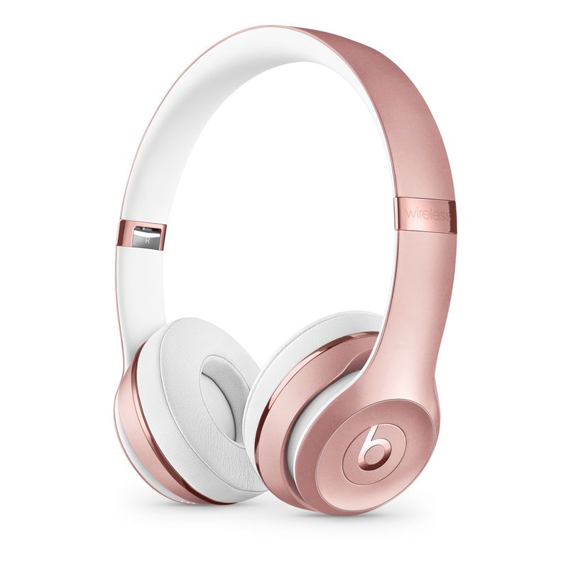 Beats Solo 3 Wireless On-Ear Headphones - Apple W1 Headphone Chip, Class 1 Bluetooth, 40 Hours of Listening Time, Built-in Microphone - -Gold