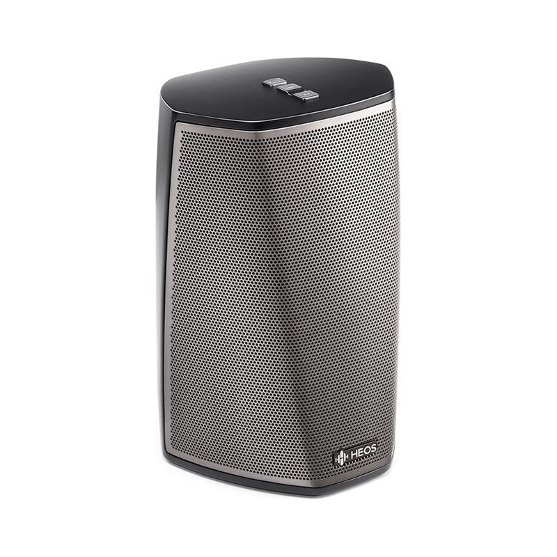 Denon HEOS 1 HS2 New Hi-Res Audio, Compact, Portable Wireless Bluetooth Speaker with Amazing Sound (Updated Version), Black, 5.08 x 7.44 x 5.04