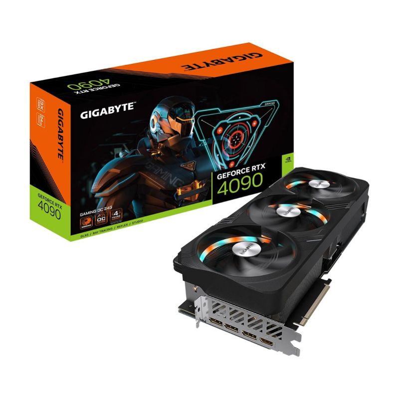 GIGABYTE nVidia GeForce RTX 4090 GAMING OC 24G Video card, PCI-E 4.0, GDDR6X, 3 x DP 1.4, 1 x HDMI 2.1