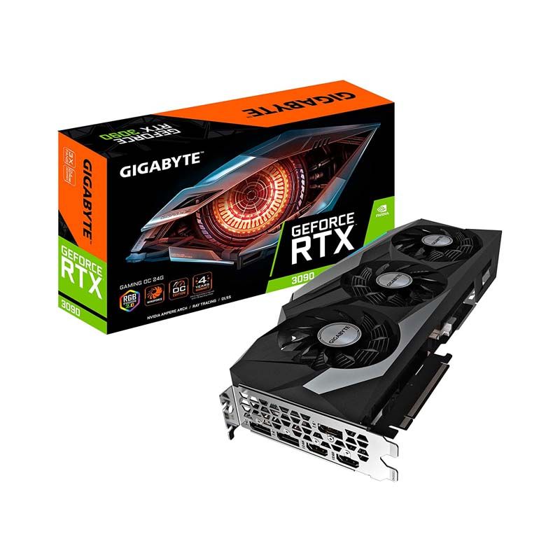 Gigabyte GeForce RTX 3090 Gaming OC 24G Graphics Card, 3X WINDFORCE Fans, 24GB 384-bit GDDR6X, GV-N3090GAMING OC-24GD Video Card