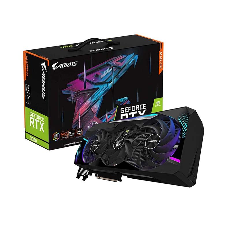 Gigabyte Nvidia GeForce RTX 3080 AORUS Master 10GB GDDR6X Graphics Card (GV-N3080AORUS M-10GD)