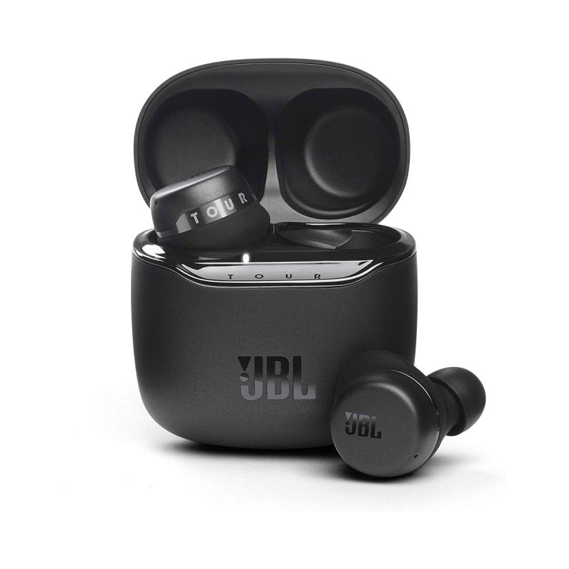 JBL Tour PRO+ TWS True Wireless Bluetooth Earbuds, Noise Cancelling, up to 32H Battery, 3 mics, Wireless Charging, Google Assistant and Alexa Built-in (Black)