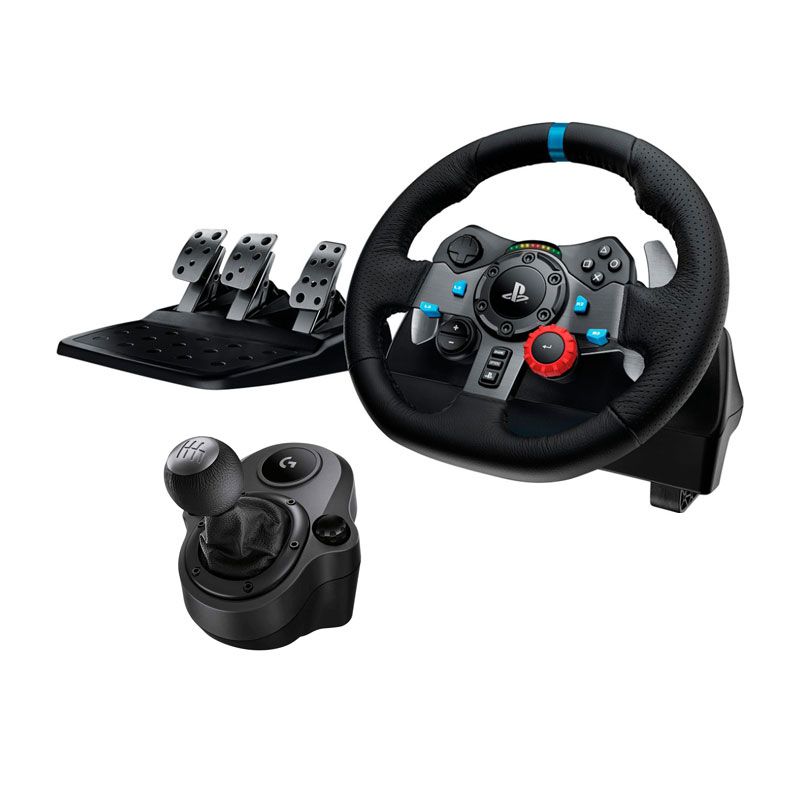 Logitech - G29 Driving Force Racing Wheel and Floor Pedals and G Driving Force Shifter for PS5, PS4, PC, Mac - Black