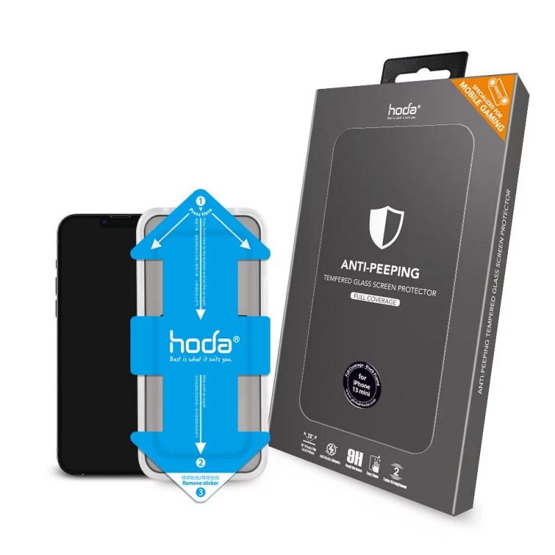 Hoda Matte Anti-Peeper Full Coverage Glass Screen Protector 5.4"/6.1"/6.7" with Helper
