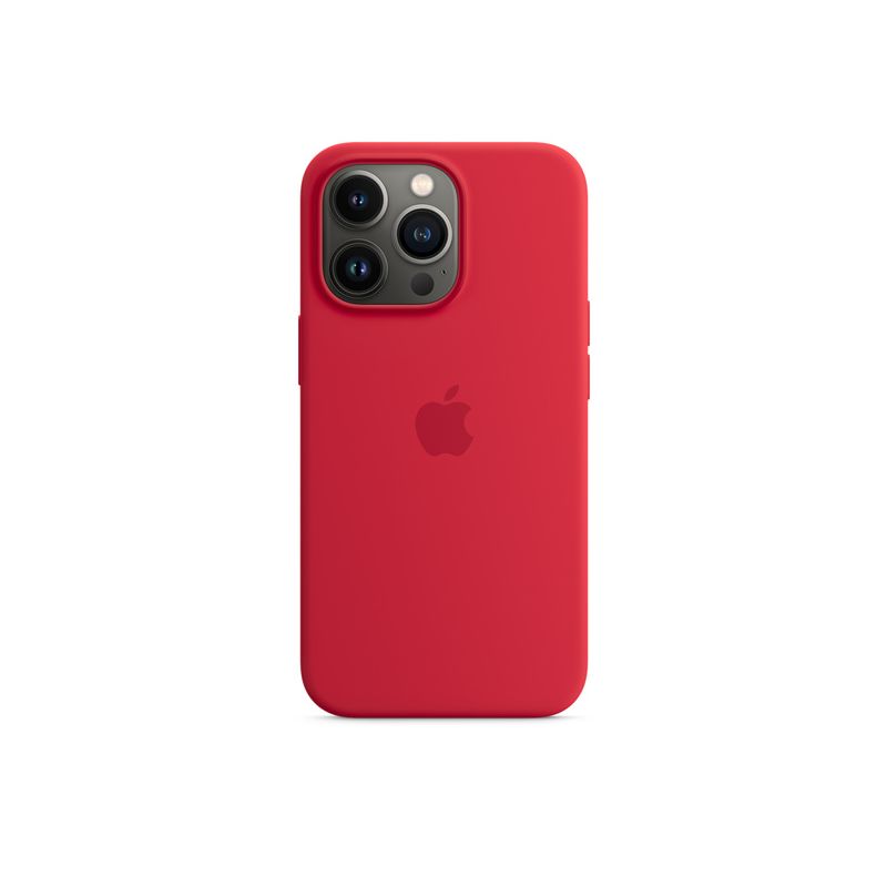 Apple iPhone 13 Pro Silicone Case with MagSafe-Red-6.1-Inch