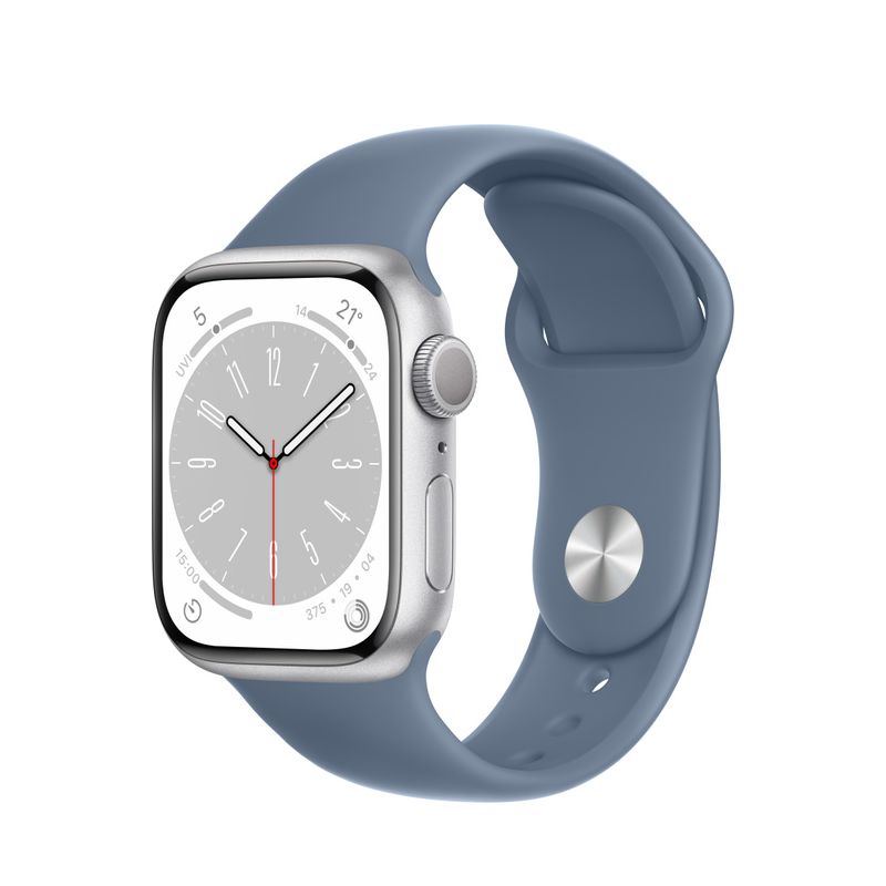 Apple Watch Series 8 - Silver Aluminum Case with Sport Band
