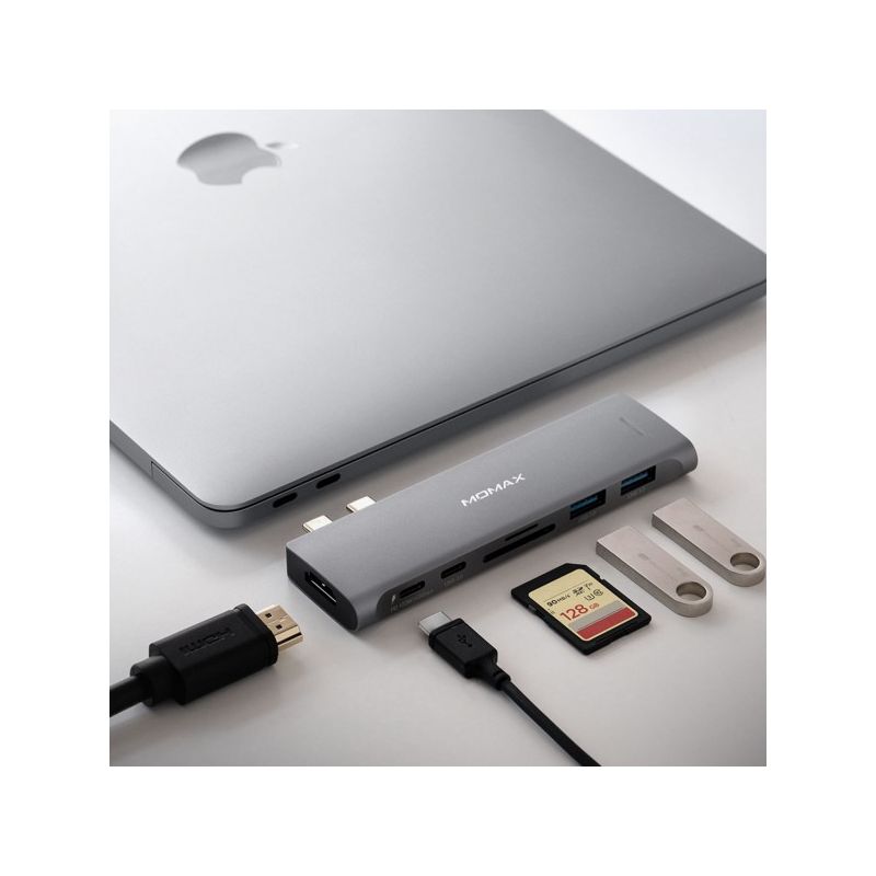 MOMAX One Link 7-in-1 Dual USB-C Hub