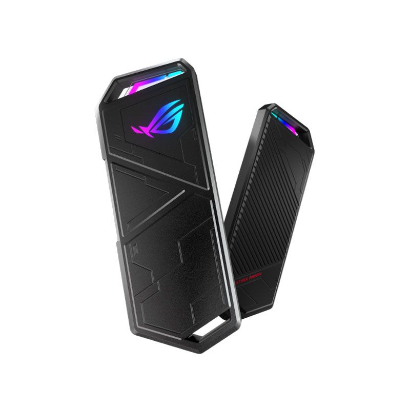 ROG Strix Arion M.2 NVMe SSD Enclosure—USB3.2 GEN2 Type-C (10 Gbps), Dual USB-C to C and USB-C to A Cables, Screwdriver-Free, Thermal Pads Included, Fits PCIe 2280/2260/2242/2230 M key/B+M Key