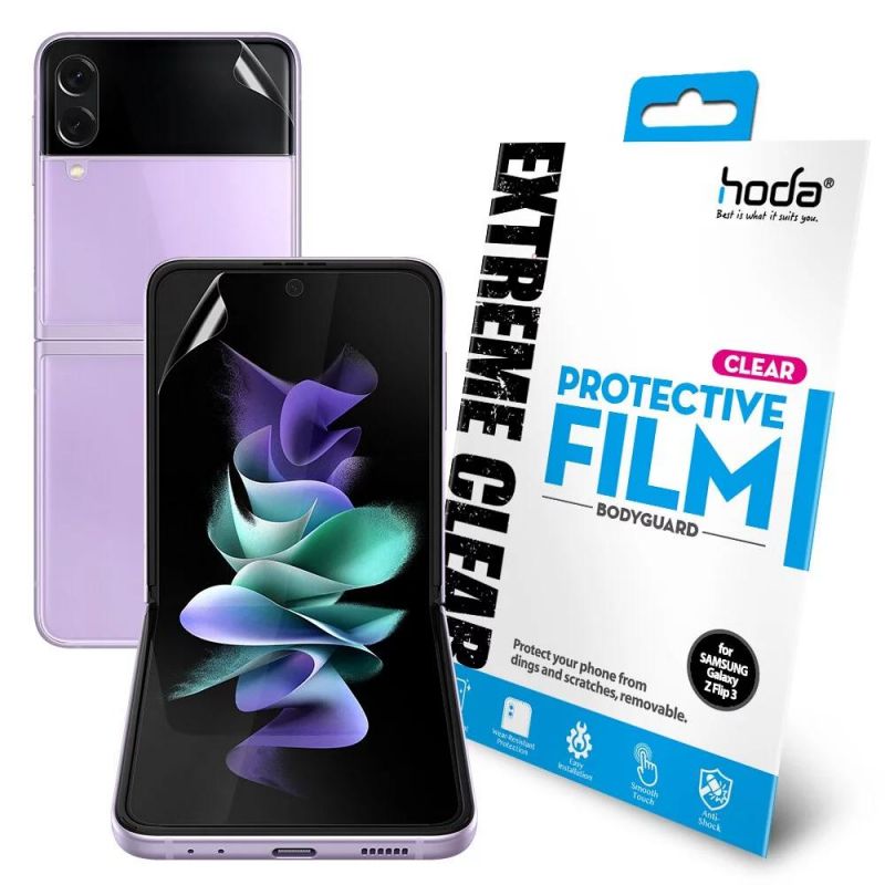 Samsung Galaxy Z Flip3 Clear Extreme Protective Film Front & Back - hoda