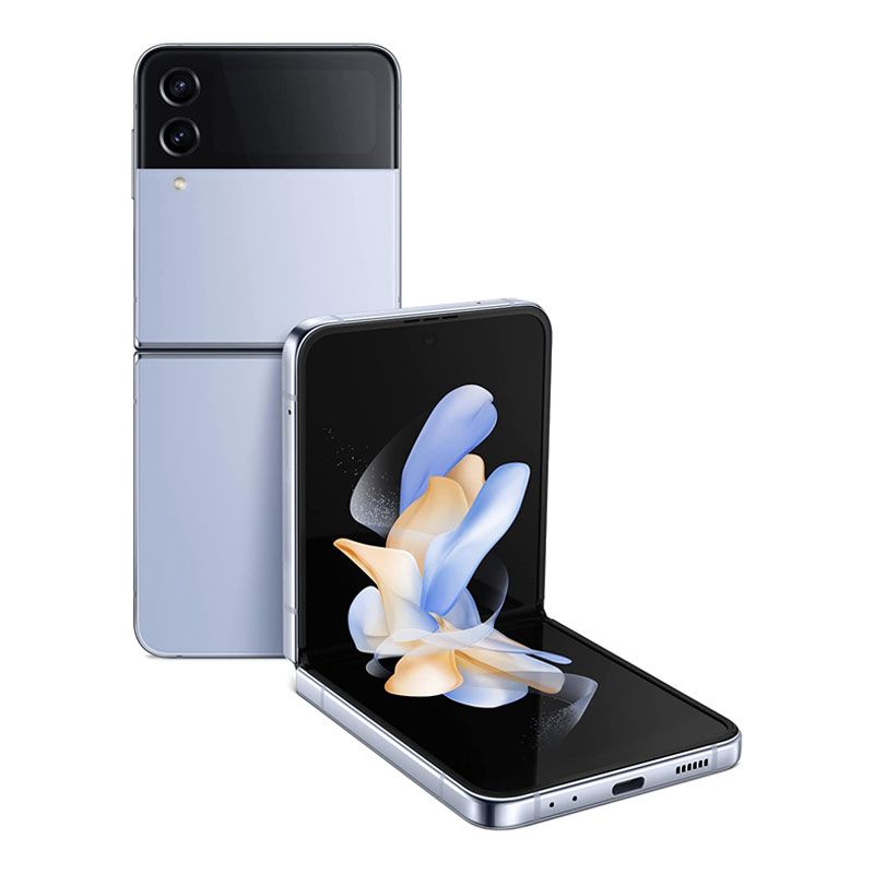 SAMSUNG Galaxy Z Flip4 Cell Phone, Factory Unlocked Android Smartphone, Flex Mode, Hands Free Camera, Compact, Foldable Design, Informative Cover Screen