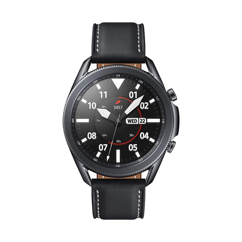 SAMSUNG Galaxy Watch 3 (45mm, GPS, Bluetooth) Smart Watch with Advanced Health Monitoring, Fitness Tracking, and Long lasting Battery - Mystic Black (HK Version)