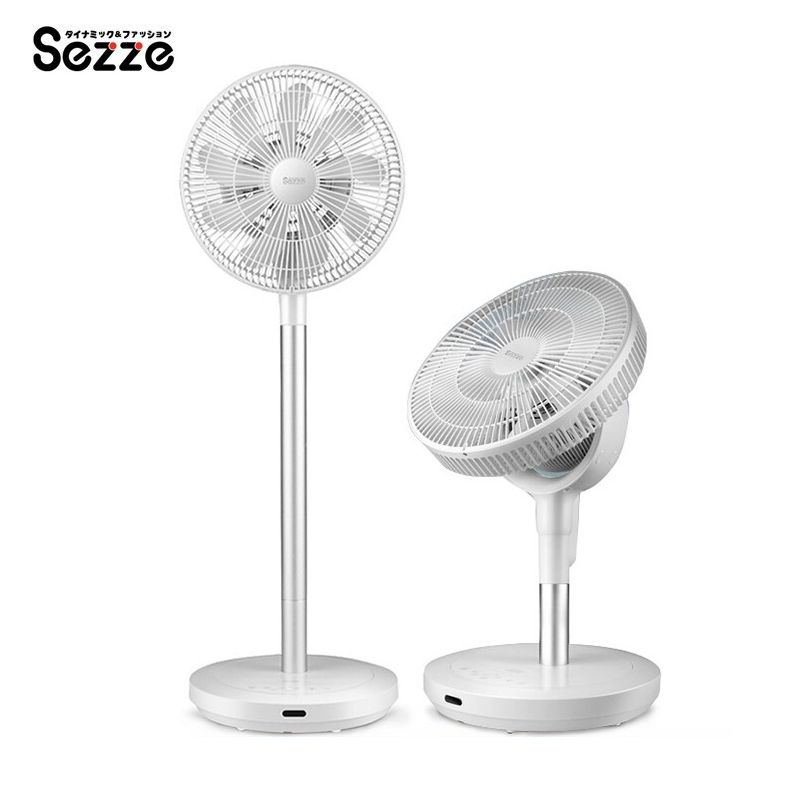 Sezze Y288W 12-Inches Electric Fan Dual Use, Japanese Design AI Temperature Control, Indoor air circulation 360 degree