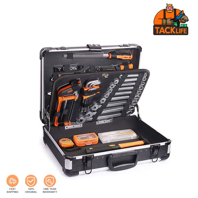 TACKLIFE HHK4B 136pcs Tool Set Hand Tools for Daily Use Househould Tool Kits for Maintenance Work Repair