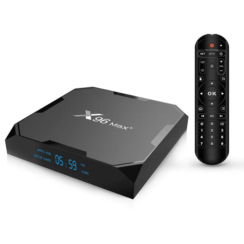 X96 Max Plus Android 8.1 TV Box 4G 64G with Amlogic S905X2 Quad Core ARM Cortex A53 Supporting Bluetooth 4.1 4K Full HD 3D H.265 2.4G&5.8G WiFi Smart TV Box