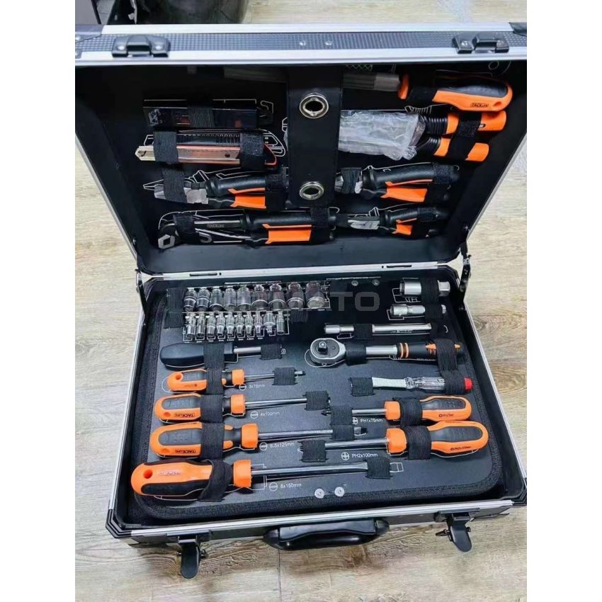 TACKLIFE HHK4B 136pcs Tool Set Hand Tools for Daily Use Househould Tool Kits for Maintenance Work Repair