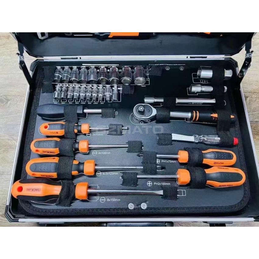 TACKLIFE HHK4B 136pcs Tool Set Hand Tools for Daily Use Househould Tool Kits for Maintenance Work Repair