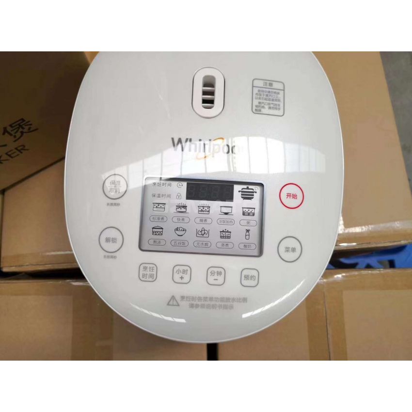 Whirlpool Smart Rice Cooker 4L WRC-CS403K 860W 220V Touch Panel with ceramic liner