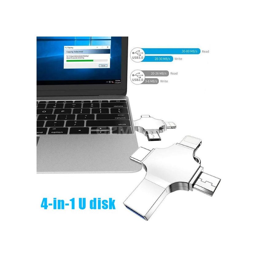 4 in 1 Smart USB Drive High Speed Data Transmission Portable for iOS Android Type C USB