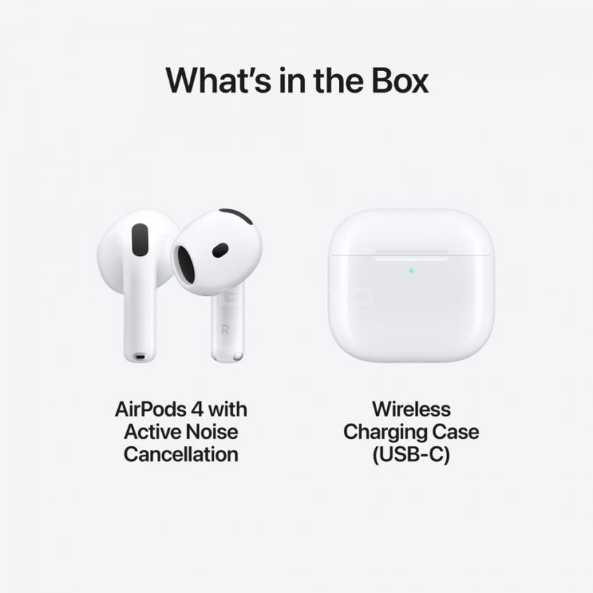 Apple - AirPods 4 with Active Noise Cancellation - White
