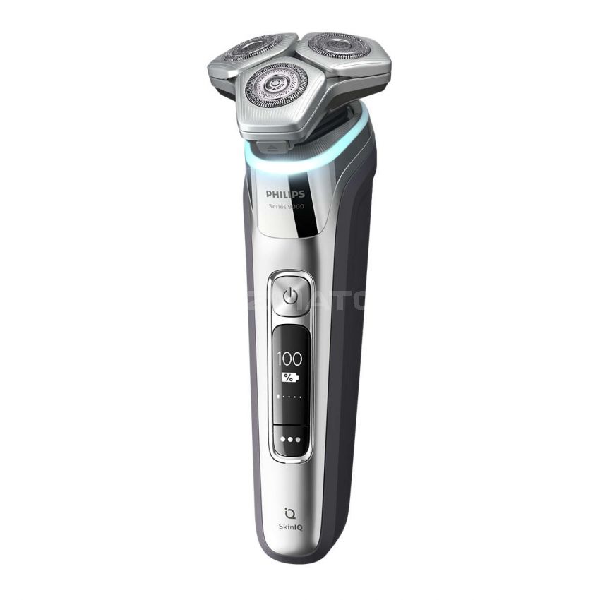 Philips Norelco - 9500 Rechargeable Wet/Dry Electric Shaver with Quick Clean, Skin IQ Technology, Travel Case, and Pop up Trimmer - Silver