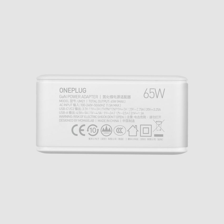 MOMAX ONE Plug 65W 3-Port GaN Charger