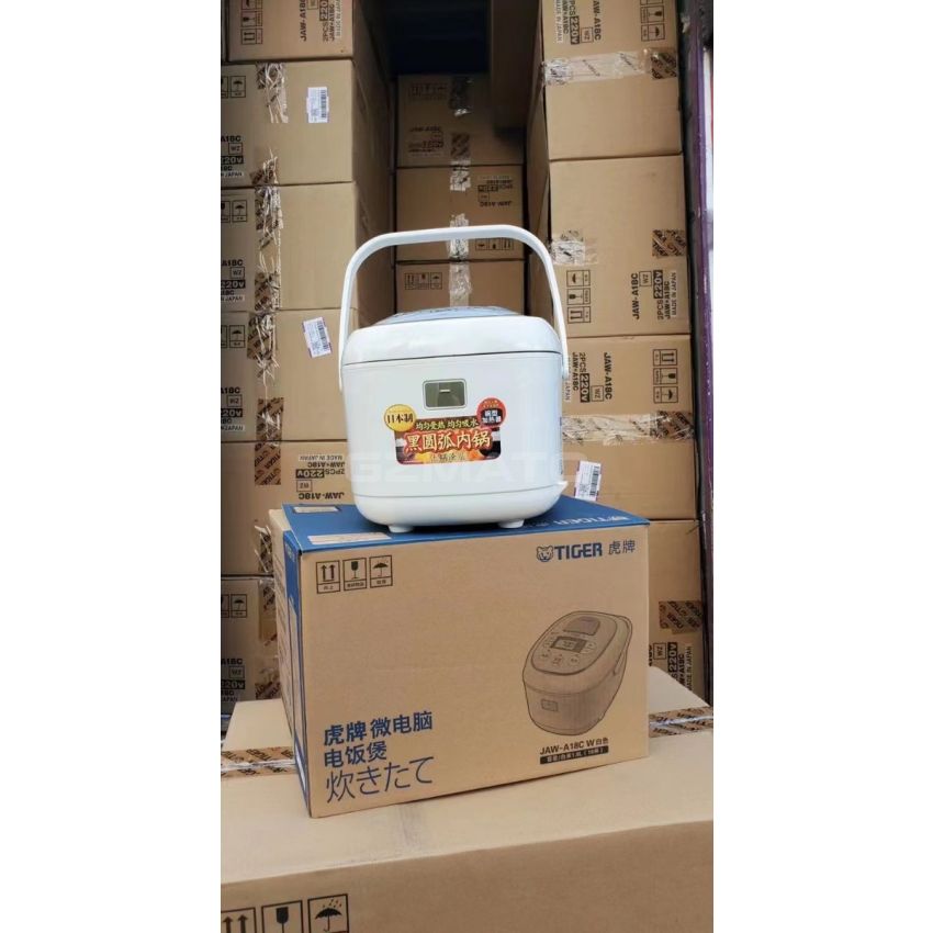 Tiger Electric Smart Rice Cooker JAW-A18C 5L 220V 50/60Hz 918W Japan Import -White