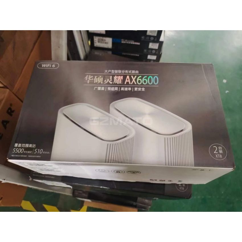 ASUS ZenWiFi AX6600 Tri-Band Mesh WiFi 6 System (XT8 2PK) - Whole Home Coverage up to 5500 sq.ft & 6+ rooms, AiMesh, Included Lifetime Internet Security, Easy Setup, 3 SSID, Parental Control - White