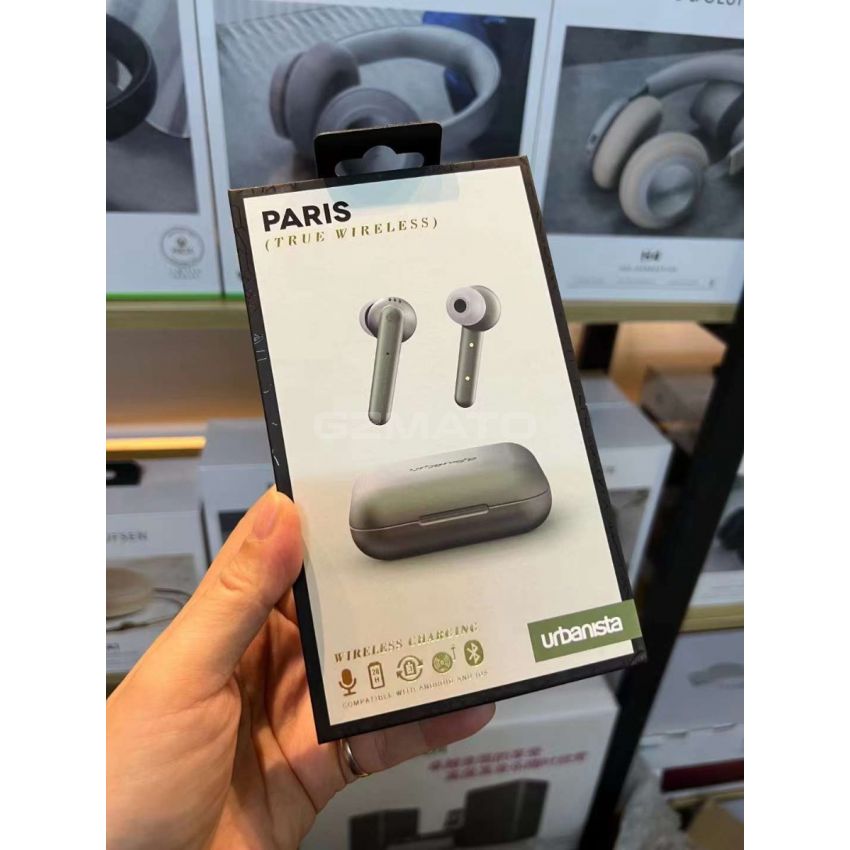 Urbanista Paris True Wireless Earphones 20H Playtime Wireless Charging Case, Bluetooth 5.0, Noise Cancelling Earphones with Touch Controls + Built-in Mic, Compatible with Android and iOS