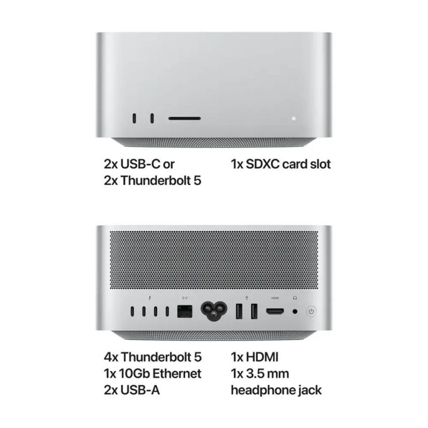 Open-Box (Like-New Condition) - Mac Studio M4 Max 14-Core CPU 32-Core GPU - 36GB Memory 1TB Storage - Silver