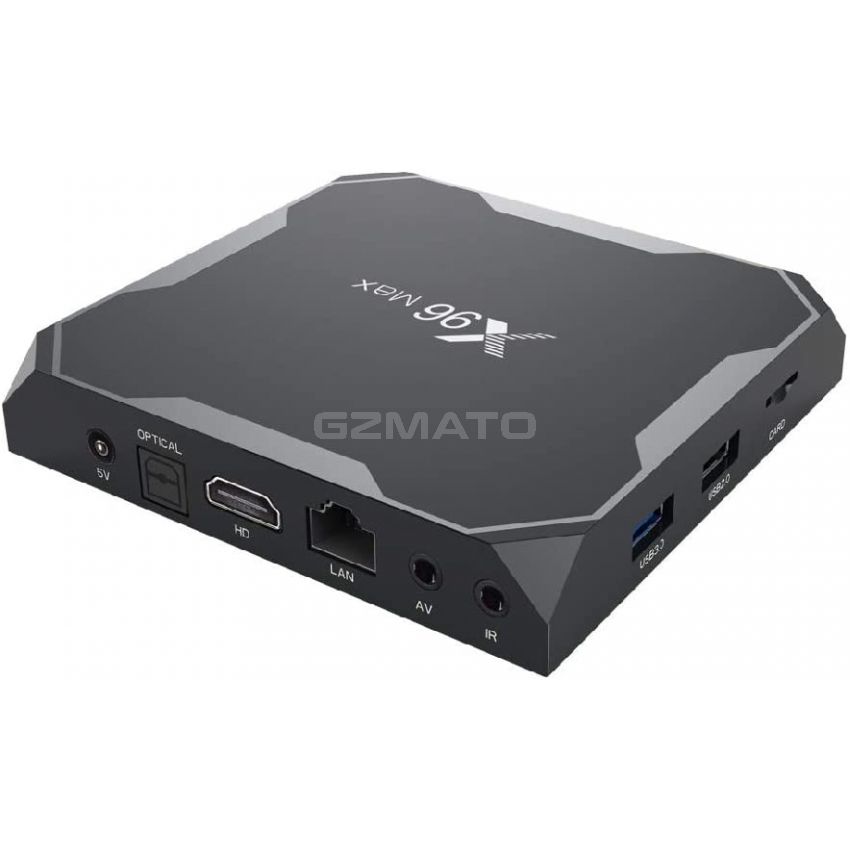 X96 Max Plus Android 8.1 TV Box 4G 64G with Amlogic S905X2 Quad Core ARM Cortex A53 Supporting Bluetooth 4.1 4K Full HD 3D H.265 2.4G&5.8G WiFi Smart TV Box