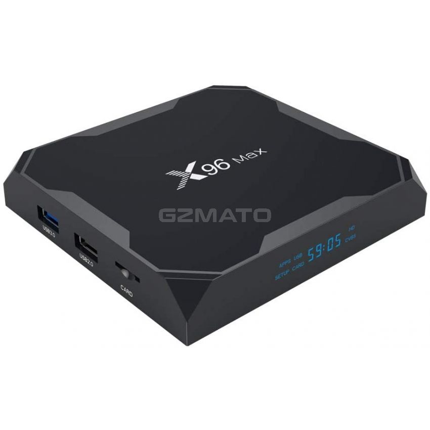 X96 Max Plus Android 8.1 TV Box 4G 64G with Amlogic S905X2 Quad Core ARM Cortex A53 Supporting Bluetooth 4.1 4K Full HD 3D H.265 2.4G&5.8G WiFi Smart TV Box