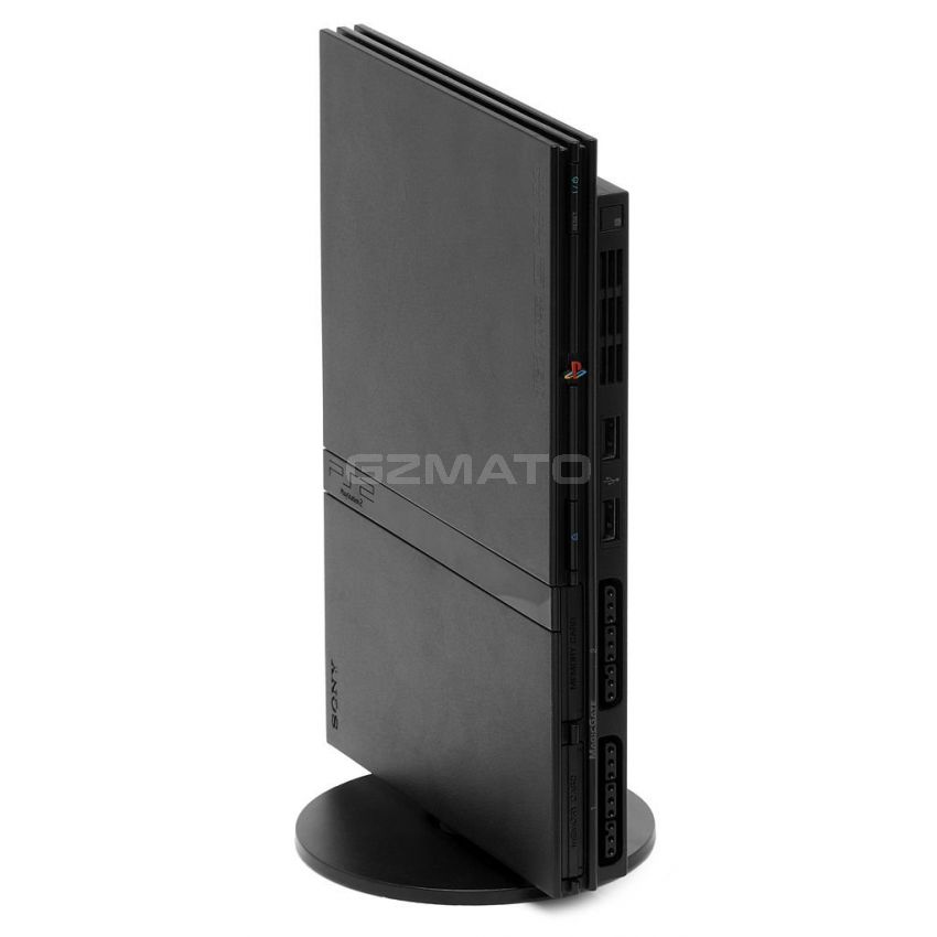Second-Hand: Used SONY PlayStation 2 Slim Game Console, Bulit-in Games Unlocked Version, Black - PS2