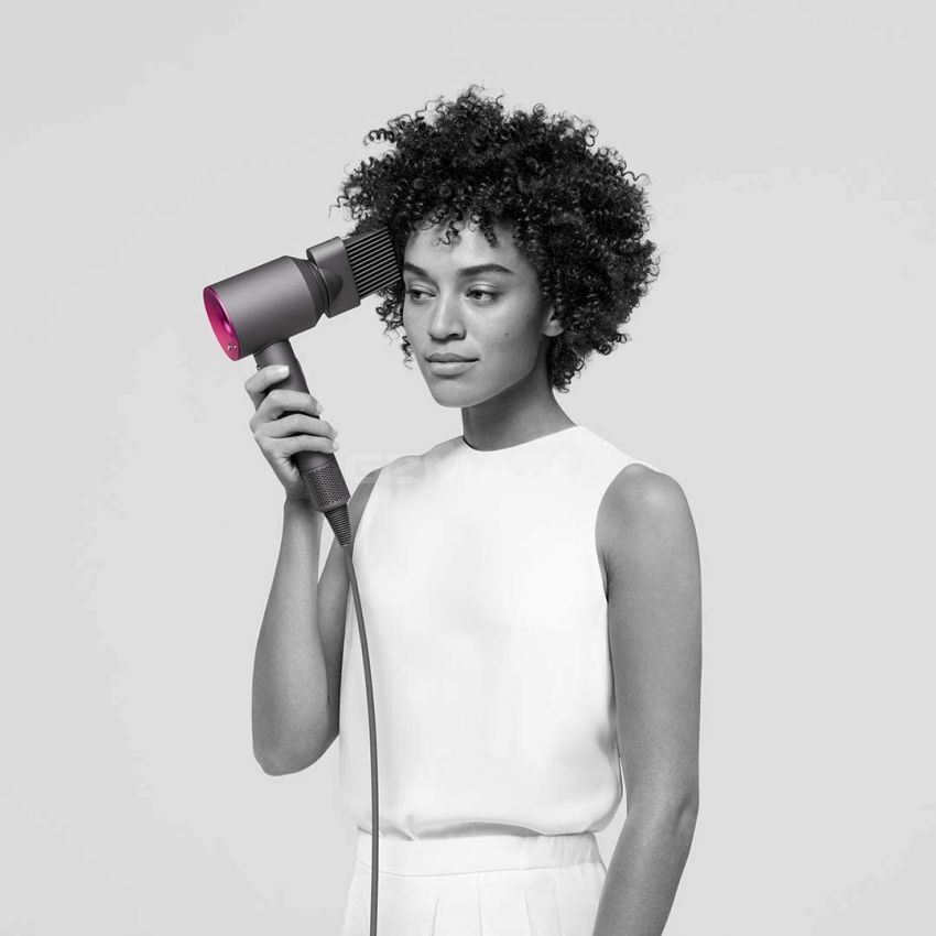 Dyson Supersonic Hair Dryer HD01, 2.7 Meter Power Cable, UK Power Adapter Iron/Fuchsia, 1600W 220-240V 50/60Hz