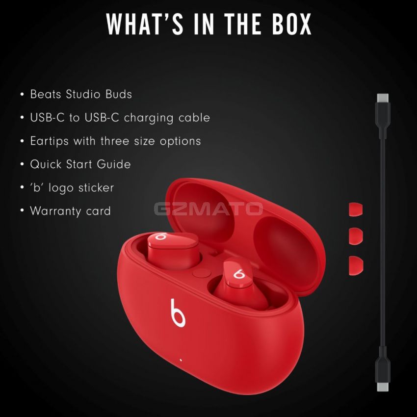 Beats Studio Buds – True Wireless Noise Cancelling Bluetooth Earbuds-Red