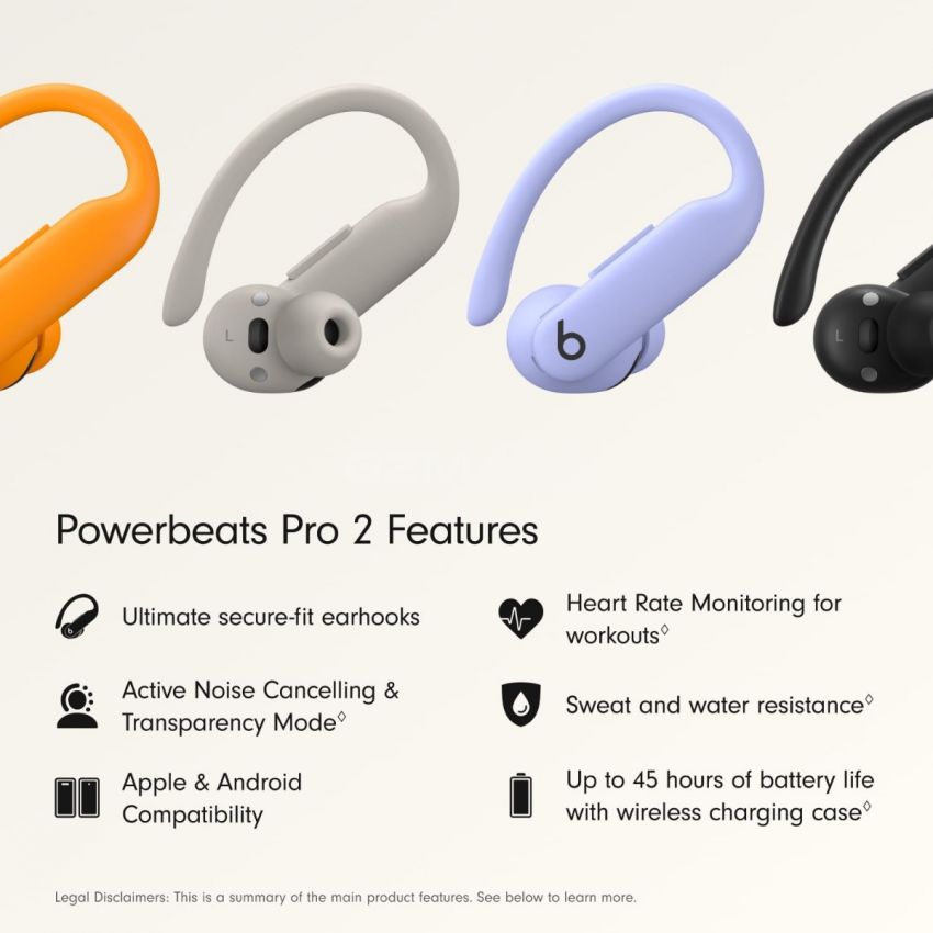 Beats Powerbeats Pro 2 Wireless Bluetooth Earbuds - Noise Cancelling, Heart Rate Monitor, IPX4, Up to 45H Battery & Charging Case, Works with Apple & Android