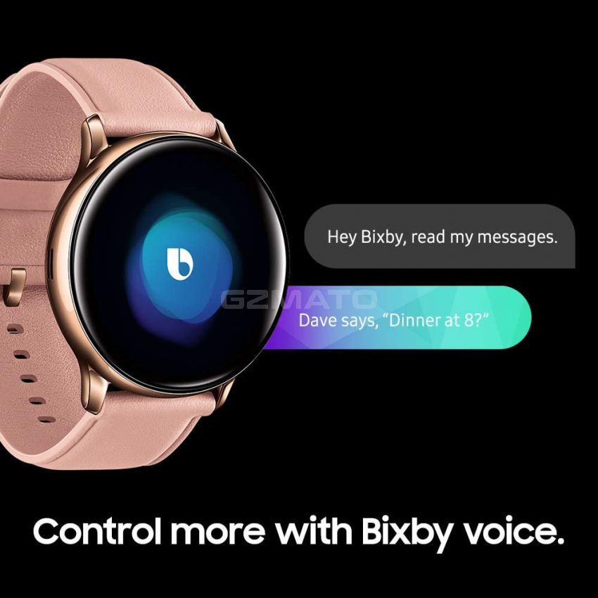 SAMSUNG Galaxy Watch Active 2 (40mm, GPS, Bluetooth) Smart Watch with Advanced Health Monitoring, Fitness Tracking, and Long lasting Battery, Silver (HK Version)