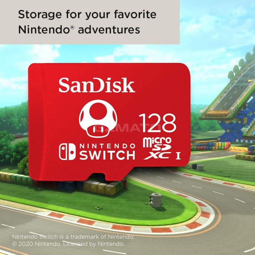 SanDisk 128GB MicroSDXC Card, Licensed for Nintendo Switch - SDSQXAO-128G-GNCZN
