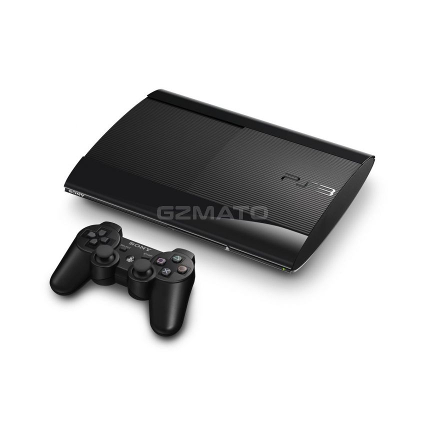 Second-Hand: Used PlayStation 3 500GB Game Console - PS3 Slim 3000/ 4000 Series Original Built-in Games, Could Be Upgrade a Hard Drive - Black
